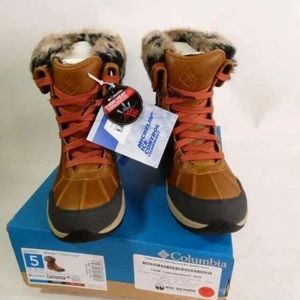 Columbia Bangor Omni Heat Ankle Boot Elk / Rusty Leather Womens 5 NEW IN BOX